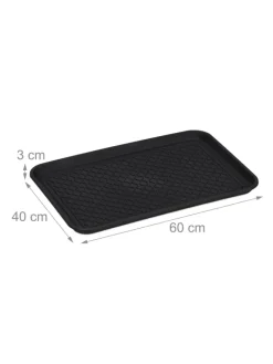 3 x Schuhabtropfschale in Schwarz - (B)60 x (H)3 x (T)40 cm><noscript><img width=