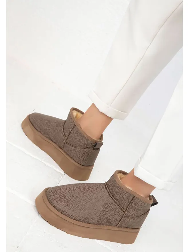 Ankle-Boots in Braun>trendyol Clearance