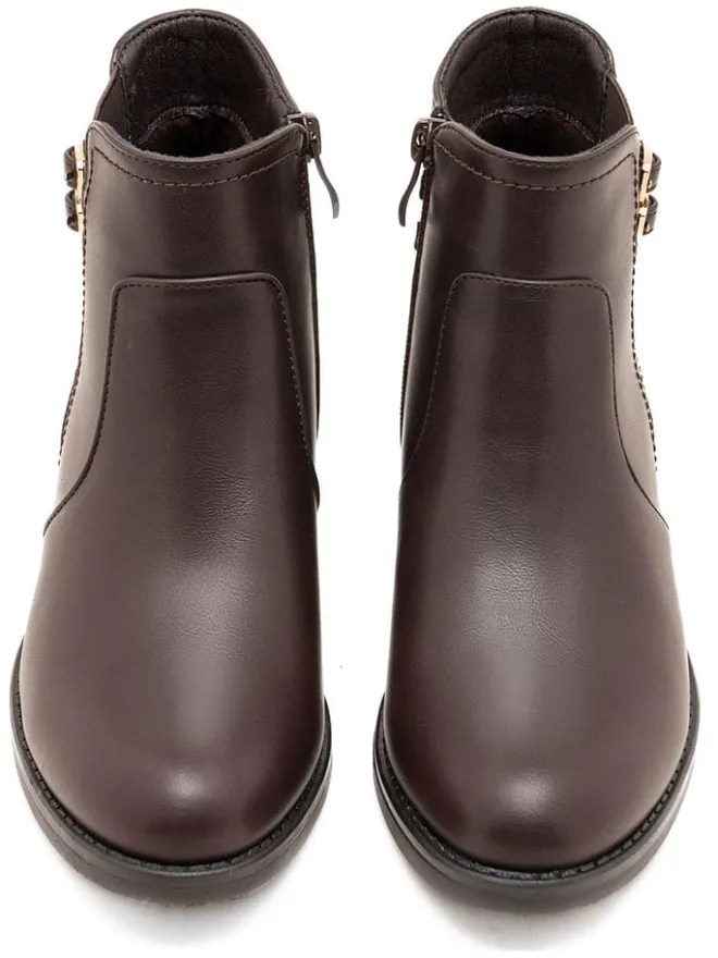 C'M Stiefeletten^Ankle-Boots in Dunkelbraun