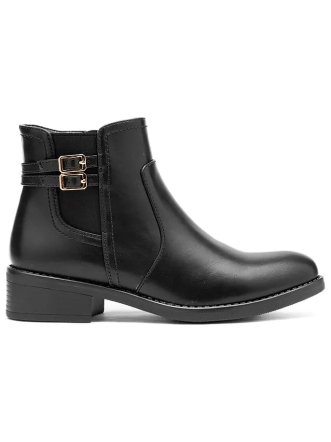Ankle-Boots in Schwarz>C'M New