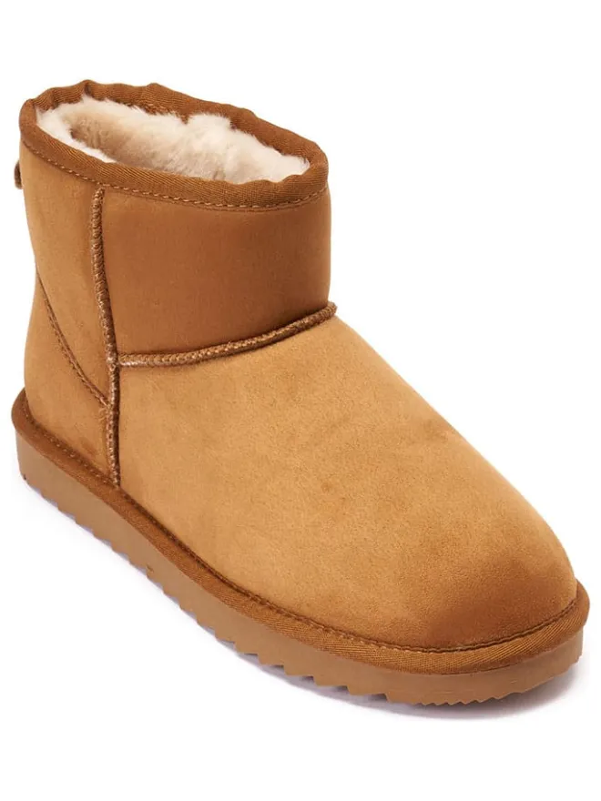 Mandel Stiefeletten^Ankle-Boots "Marina" in Hellbraun