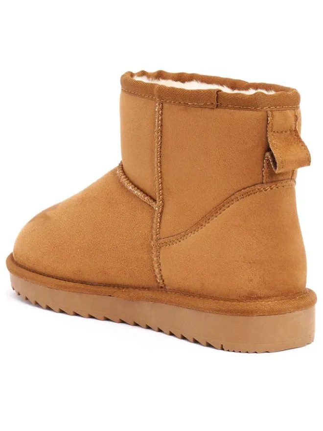 Mandel Stiefeletten^Ankle-Boots "Marina" in Hellbraun