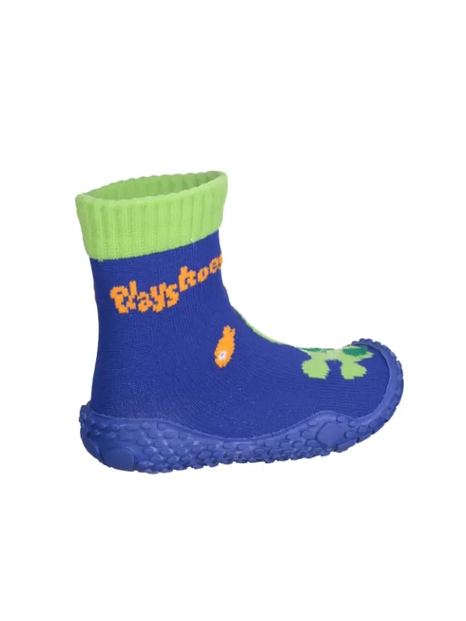 Playshoes Badeschuhe|Badeschuhe^Aqua-Socke Krokodil in Marine