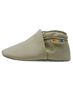 Baby Krabbelschuhe aus Leder mit rutschfester Sohle – Elfenbein><noscript><img width=