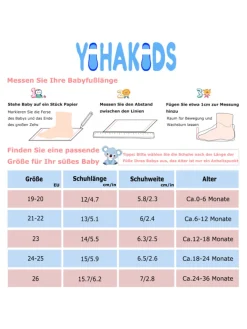 Yihakids Krabbelschuhe^Baby Krabbelschuhe aus Leder, weiche Lauflernschuhe mit rutschfester Sohle
