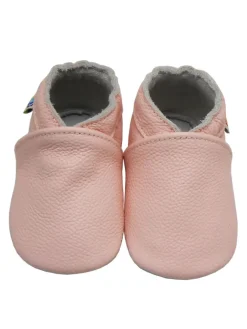 Baby Krabbelschuhe aus Leder mit rutschfester Sohle – in Rosa>Yalion Clearance
