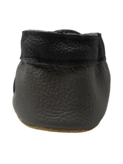 Baby Leder Krabbelschuhe, Grau, mit rutschfester harter Sohle - Sternenmuster><noscript><img width=