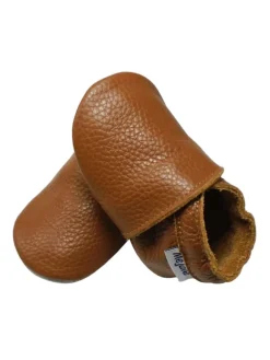 Baby Leder Krabbelschuhe, rutschfeste und weiche Sohle - Braun><noscript><img width=