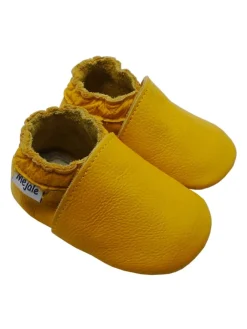 Mejale Krabbelschuhe^Baby Leder Krabbelschuhe, mit rutschfester Sohle – Gelb