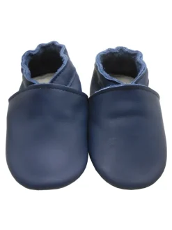 Baby Leder-Krabbelschuhe in Dunkelblau>Mepiq New