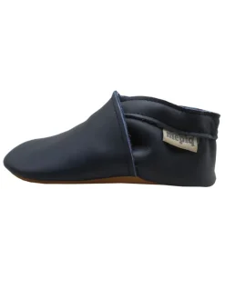 Baby Leder-Krabbelschuhe in Dunkelblau><noscript><img width=