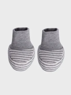 OrganicEra Krabbelschuhe^Baby Schuhe in Grey Melange