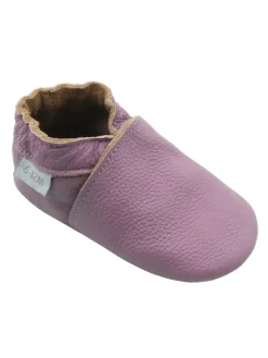 Baby-Leder-Laufschuhe, komfortabel mit rutschfester Sohle - Helllila><noscript><img width=