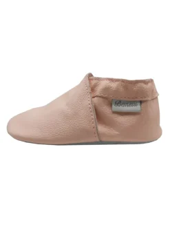 Bemesu Krabbelschuhe^Baby-Leder-Laufschuhe, komfortabel mit rutschfester Sohle - Rosa