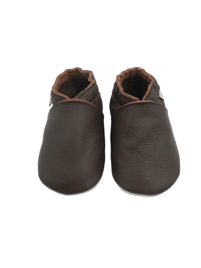Baby-Leder-Laufschuhe, komfortabel mit rutschfester Sohle - Hellbraun>Bemesu Outlet