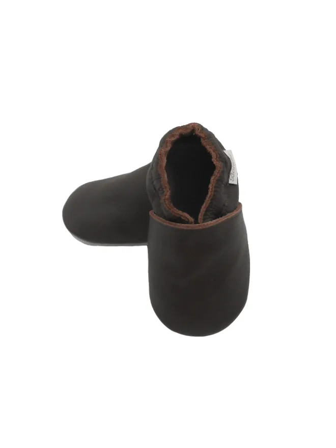 Baby-Leder-Laufschuhe, komfortabel mit rutschfester Sohle - Hellbraun>Bemesu Outlet