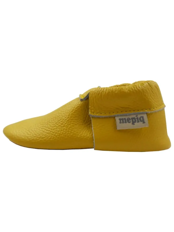 Mepiq Krabbelschuhe^Baby-Leder-Laufschuhe, mit rutschfester, harter Sohle - Gelb