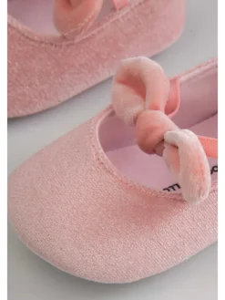 Coccodrillo Lauflernschuhe^Baby-Samt-Ballerinas in rosa