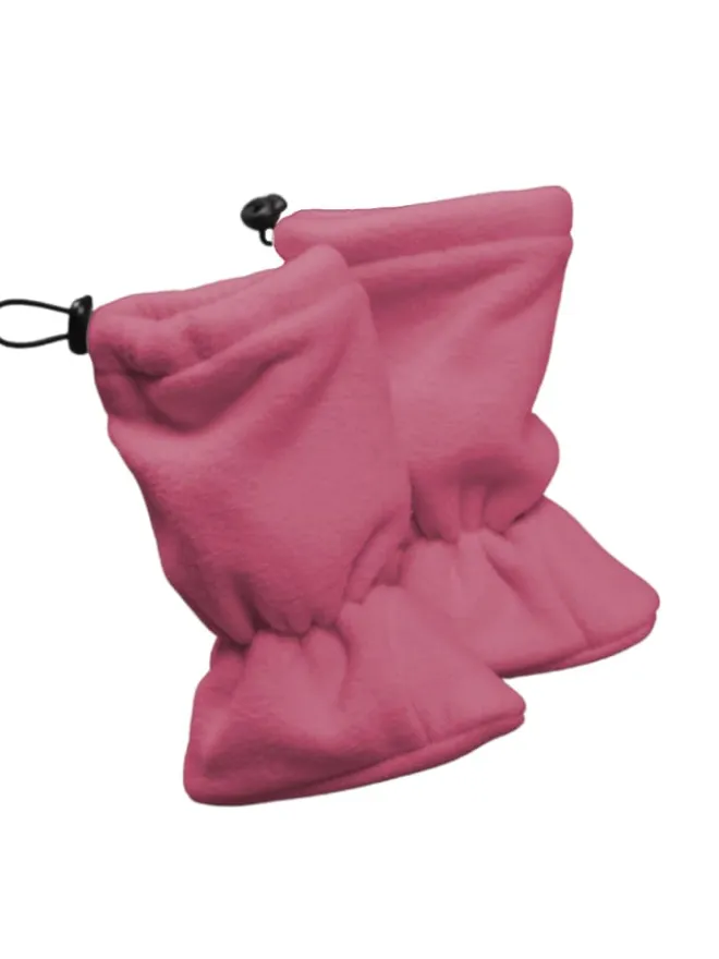Hoppediz Krabbelschuhe^Babyschuhe Fleece-Booties in beere