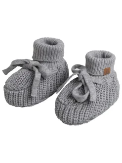 Baby-Strickschuhe in Grau>Baby's Only