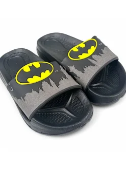 Batman Badeschuhe^Badelatschen in Schwarz