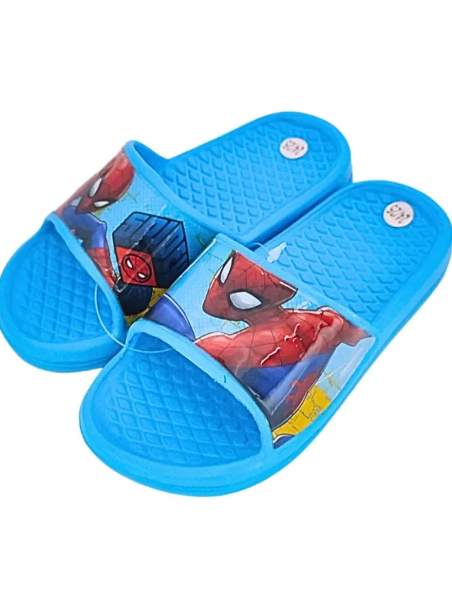 Spiderman Badeschuhe^Badelatschen Spider-Man in Hellblau