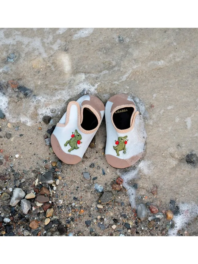 Filibabba Badeschuhe^Badeschuhe "Dino Beach" in Weiß