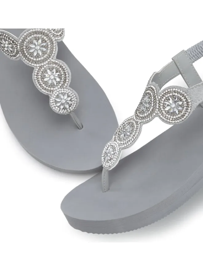 Venice Beach Sandalen·Zehensandalen^Badezehentrenner in grau