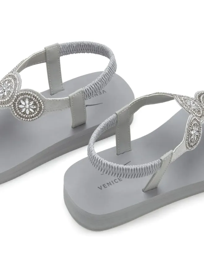 Venice Beach Sandalen·Zehensandalen^Badezehentrenner in grau