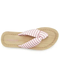 ELBSAND Sandalen·Zehensandalen^Badezehentrenner in rosa-gestreift