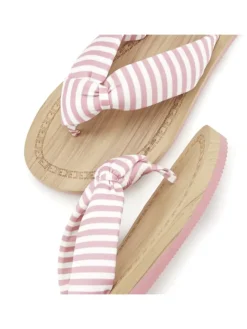 ELBSAND Sandalen·Zehensandalen^Badezehentrenner in rosa-gestreift