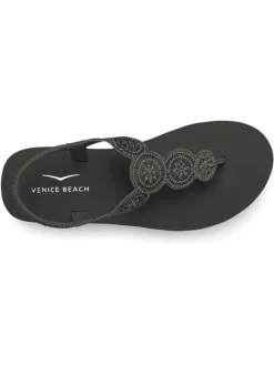 Venice Beach Sandalen·Zehensandalen^Badezehentrenner in schwarz