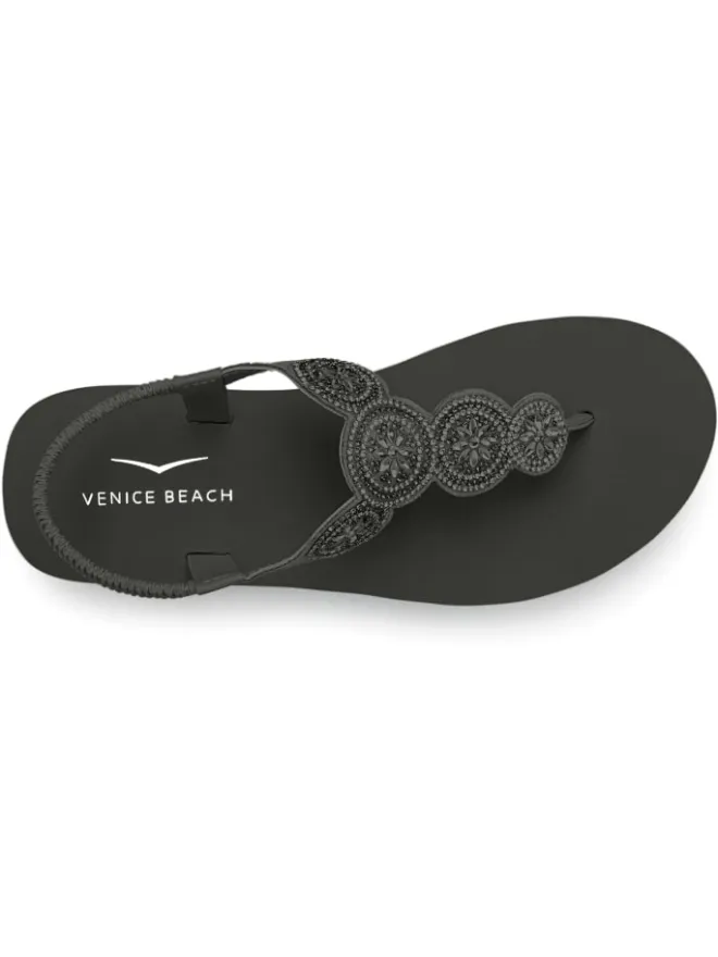 Venice Beach Sandalen·Zehensandalen^Badezehentrenner in schwarz