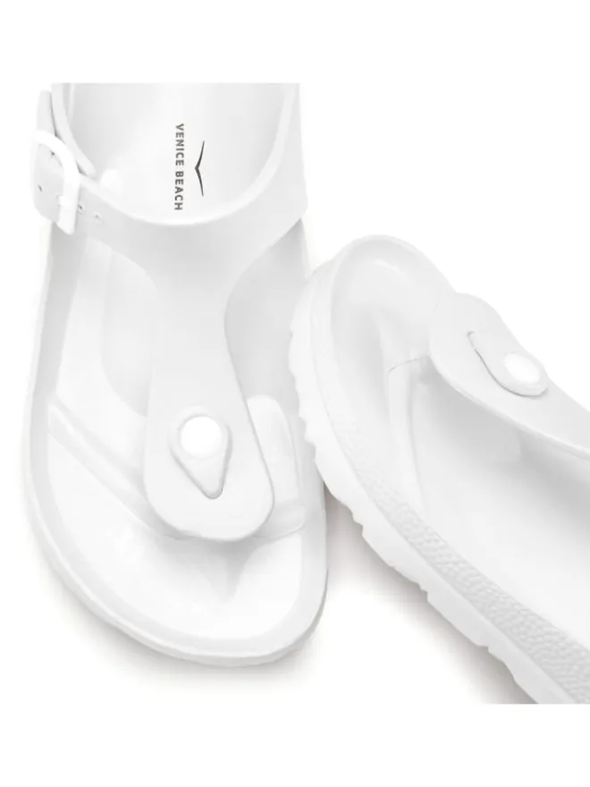 Venice Beach Sandalen·Zehensandalen^Badezehentrenner in weiß