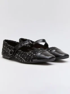 Bellucci Ballerinas^Ballerinas in Schwarz/ Silber