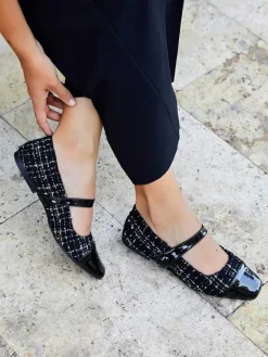 Bellucci Ballerinas^Ballerinas in Schwarz/ Silber