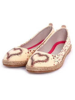 Ballerinas in Weiß/ Bunt><noscript><img width=