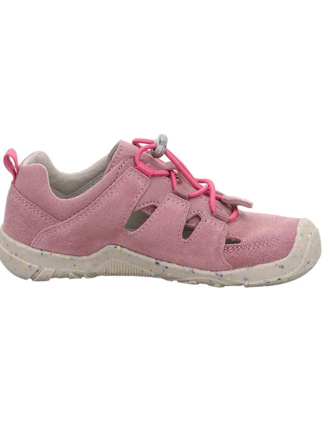 Barfuß Leder-Halbsandalen "Trace" in Rosa>superfit
