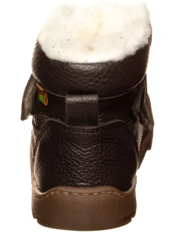 Barfuß Leder-Winterboots in Braun><noscript><img width=