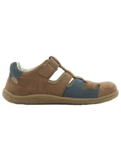 Barfuß-Halbsandalen in Hellbraun><noscript><img width=