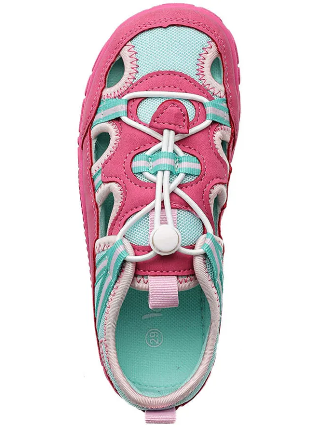 Barfuß-Halbsandalen in Pink/ Türkis>lamino Outlet