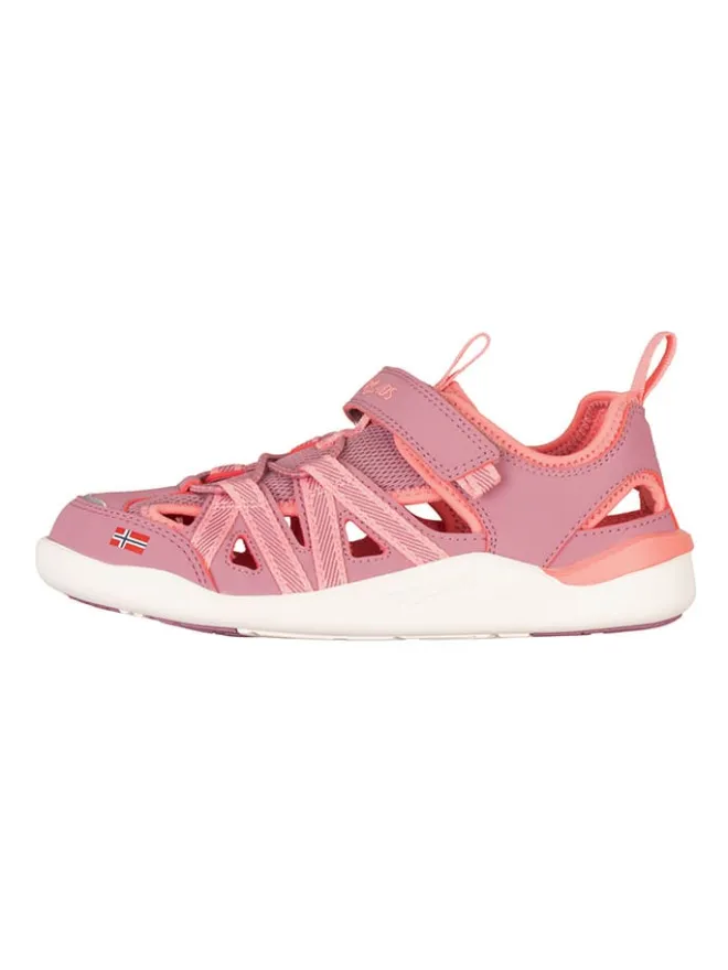 Trollkids Sandalen·Halbsandalen^Barfuß-Halbsandalen "Saltfjord" in Rosa/ Orange