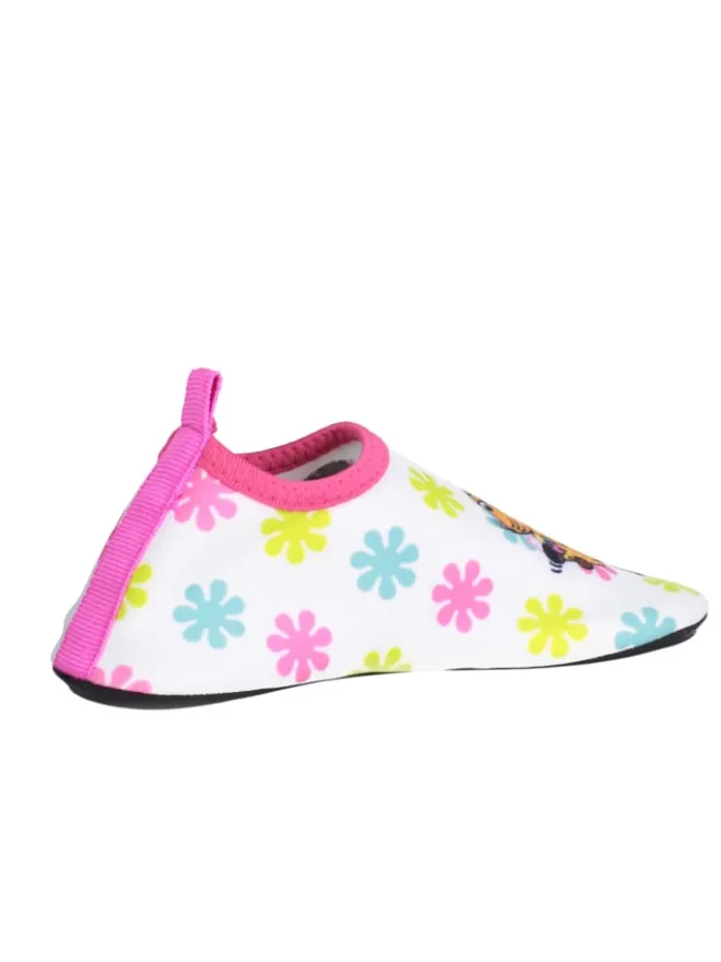 Playshoes Badeschuhe|Badeschuhe^Barfuß-Schuh DIE MAUS Blumen in Weiß/Rosa
