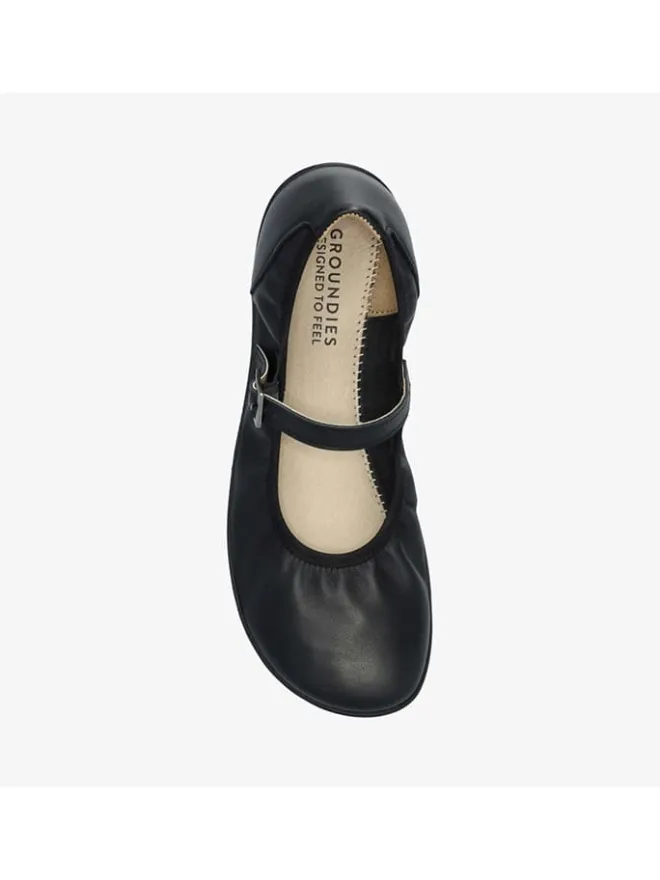 Groundies Ballerinas^Barfußschuhe "Amber 2.0" in Schwarz