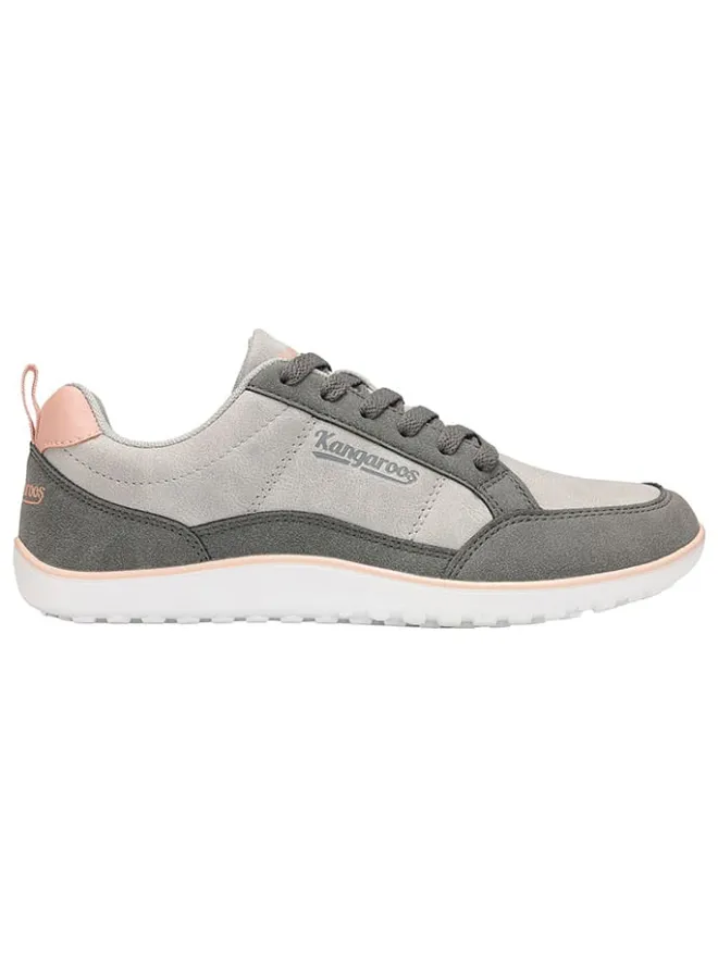 Kangaroos Sneakers^Barfußschuhe "K-BF Sierra" in Grau/ Rosa