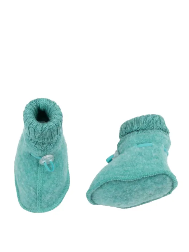 Joha Krabbelschuhe^Booties Krabbelschuhe Merino-Wolle in grün