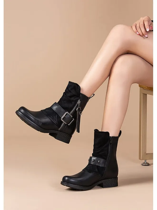 Boots in Schwarz>Foreverfolie Clearance