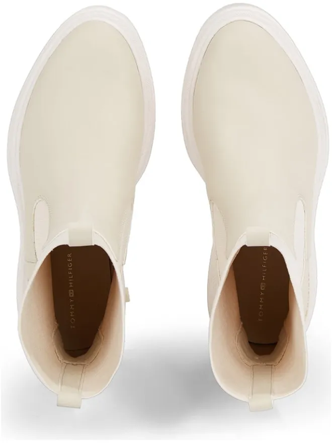 Tommy Hilfiger Shoes Stiefeletten^Chelsea-Boots in Beige/ Weiß