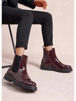 Foreverfolie Stiefeletten^Chelsea-Boots in Bordeaux