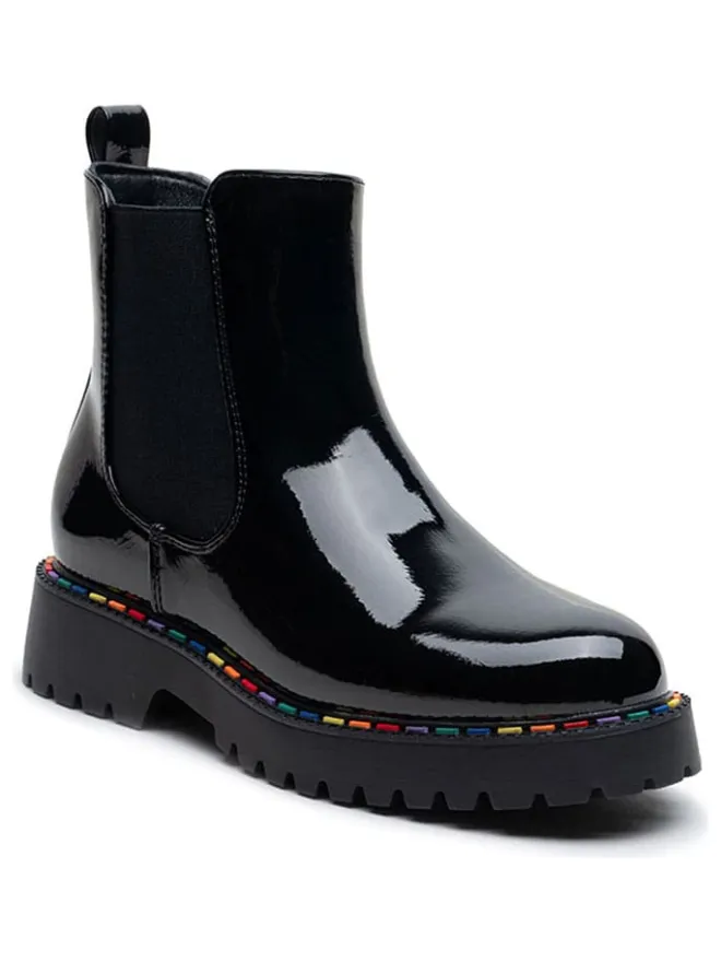 Foreverfolie Stiefeletten^Chelsea-Boots in Schwarz